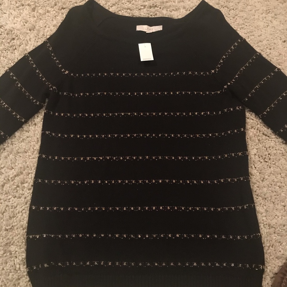 Women’s Loft black and gold sweater BNWT